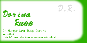 dorina rupp business card